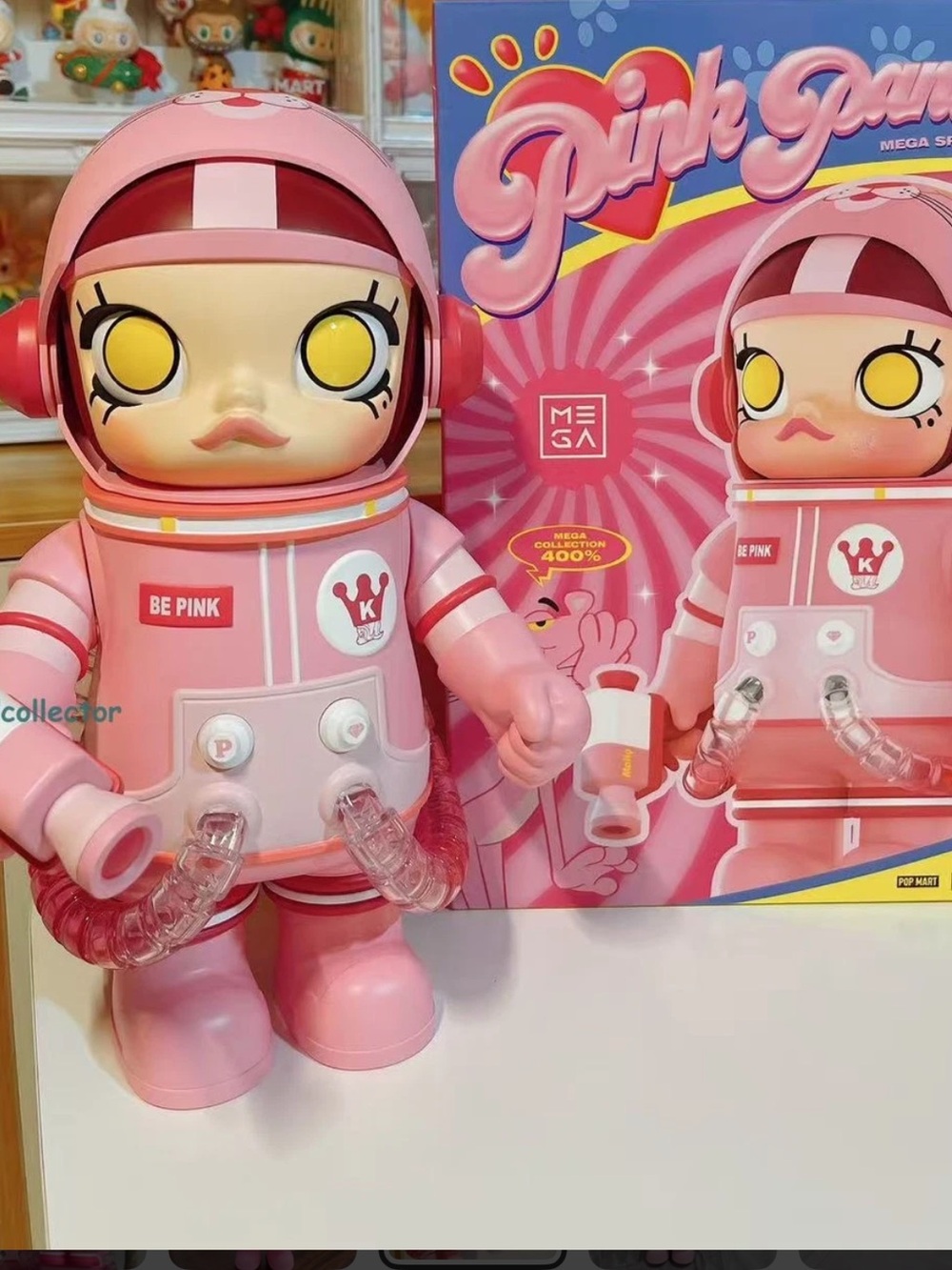 400-% Pink Panther Mega Space Molly open box. Seen for over 600.00